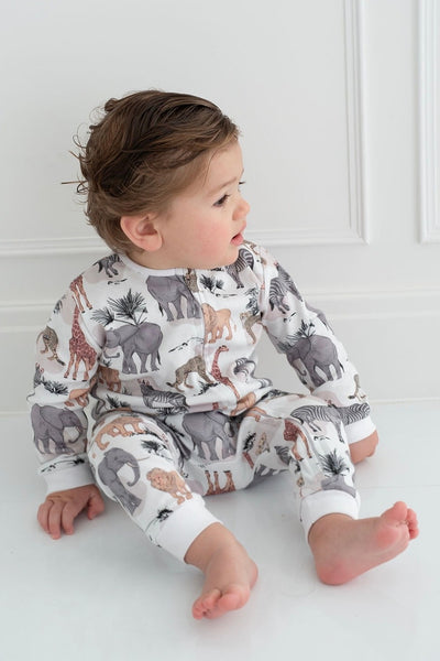 Safari top baby grow