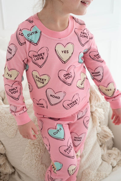 Love heart sweets pyjamas clearance