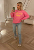 MYNELLY PINK GOING LOCO SWEATSHIRT