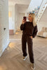 BROWN AMOUR BARREL LEG TRACKSUIT