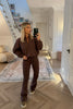 BROWN KICK FLARE TRACKSUIT