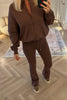 BROWN KICK FLARE TRACKSUIT