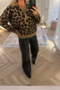 LEOPARD PRINT CAMEL JUMPER
