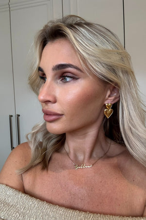 GOLD DOUBLE HEART EARRINGS