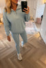 BABY BLUE SUPER SOFT KNITTED LEGGINGS CO-ORD