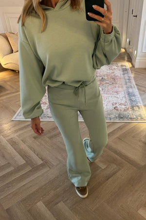 SAGE GREEN SOFT WIDE LEG TRACKSUIT