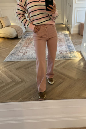 PINK SUPER STRETCH DENIM JEANS