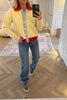 LEMON WITH RED COLLAR SUPER SOFT KNIT