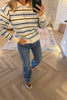 BLUE STRIPED SOFT KNITTED JUMPER