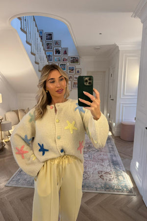 CREAM STARFISH CARDIGAN