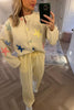SOFT LEMON WIDE LEG TRACKSUIT BOTTOMS