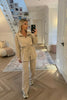 BEIGE DRAWSTRING TRACKSUIT