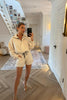 CREAM AND BLACK POLKA DOT SHORTS AND JACKET