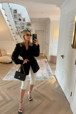 POLKA DOT SUPER STRETCH CAPRI LEGGINGS