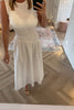 WHITE SHIRRING TOP DRESS