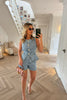 STRETCH DENIM SHORTS AND WAISTCOAT CO-ORD