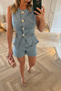 STRETCH DENIM SHORTS AND WAISTCOAT CO-ORD
