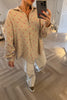 SOFT MINK CHEESE CLOTH STYLE SHIRT WITH HEART PRINT