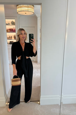 BLACK TIE TOP TROUSER CO-ORD