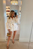 WHITE SKORT CHEESECLOTH CO-ORD