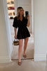 BROWN CHEESECLOTH V NECK PLAYSUIT