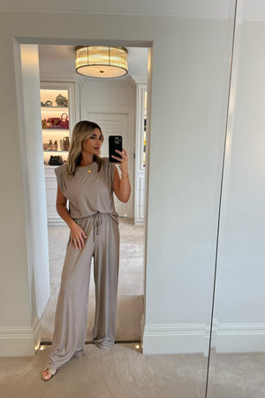 SUPER SOFT MINK WIDE LEG TROUSER CO-ORD
