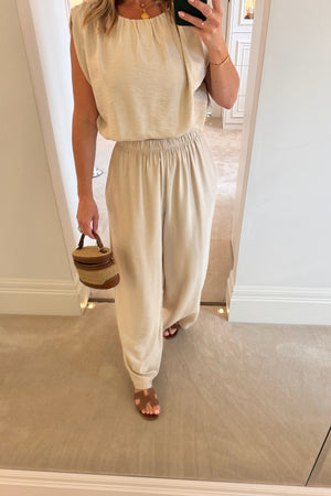 STONE BUBBLE HEM TROUSER CO-ORD