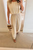 STONE BUBBLE HEM TROUSER CO-ORD