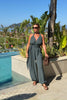 DARK GREEN BACKLESS JUMPSUIT