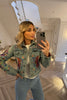 DENIM JACKET WITH SEQUIN DETAIL
