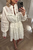 WHITE COTTON AND CROCHET DRESS