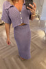 LILAC CROCHET KNIT SKIRT CO-ORD (BACK IN STOCK SOON)