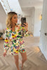 WHITE WITH BRIGHT FLORAL SHIRT AND SHORTS CO-ORD