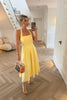 YELLOW HALTERNECK MIDI DRESS