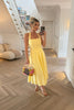 YELLOW HALTERNECK MIDI DRESS