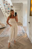 BEIGE AND WHITE GINGHAM JUMPSUIT