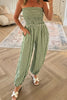 GREEN AND WHITE GINGHAM JUMPSUIT