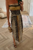 SPLIT LEG GREEN ANIMAL PRINT JUMPSUIT