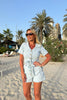 STRETCH DENIM PLAYSUIT