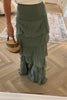 KHAKI GREEN BOHO SKIRT