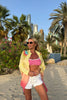 PREMIUM OVERSIZED YELLOW OMBRE SHIRT WITH HAND BEADED DETAIL