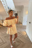 YELLOW AND WHITE WITH PINK HEARTS CHEESECLOTH DRESS