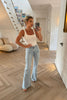 STRETCH DENIM FLARED JEANS