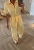 LEMON TEXTURED JUMPSUIT