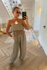 TAUPE LACE TRIM TROUSER CO-ORD