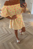YELLOW AND WHITE WITH PINK HEARTS CHEESECLOTH DRESS