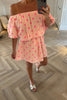 ORANGE AND WHITE STRIPE CHEESECLOTH DRESS