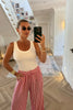 WHITE RIBBED VEST TOP