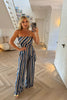 ZIG ZAG PATTERN STRAPLESS TOP AND TROUSER CO-ORD