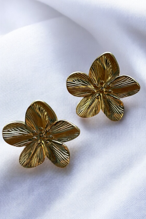 GOLD FLOWER EARRINGS